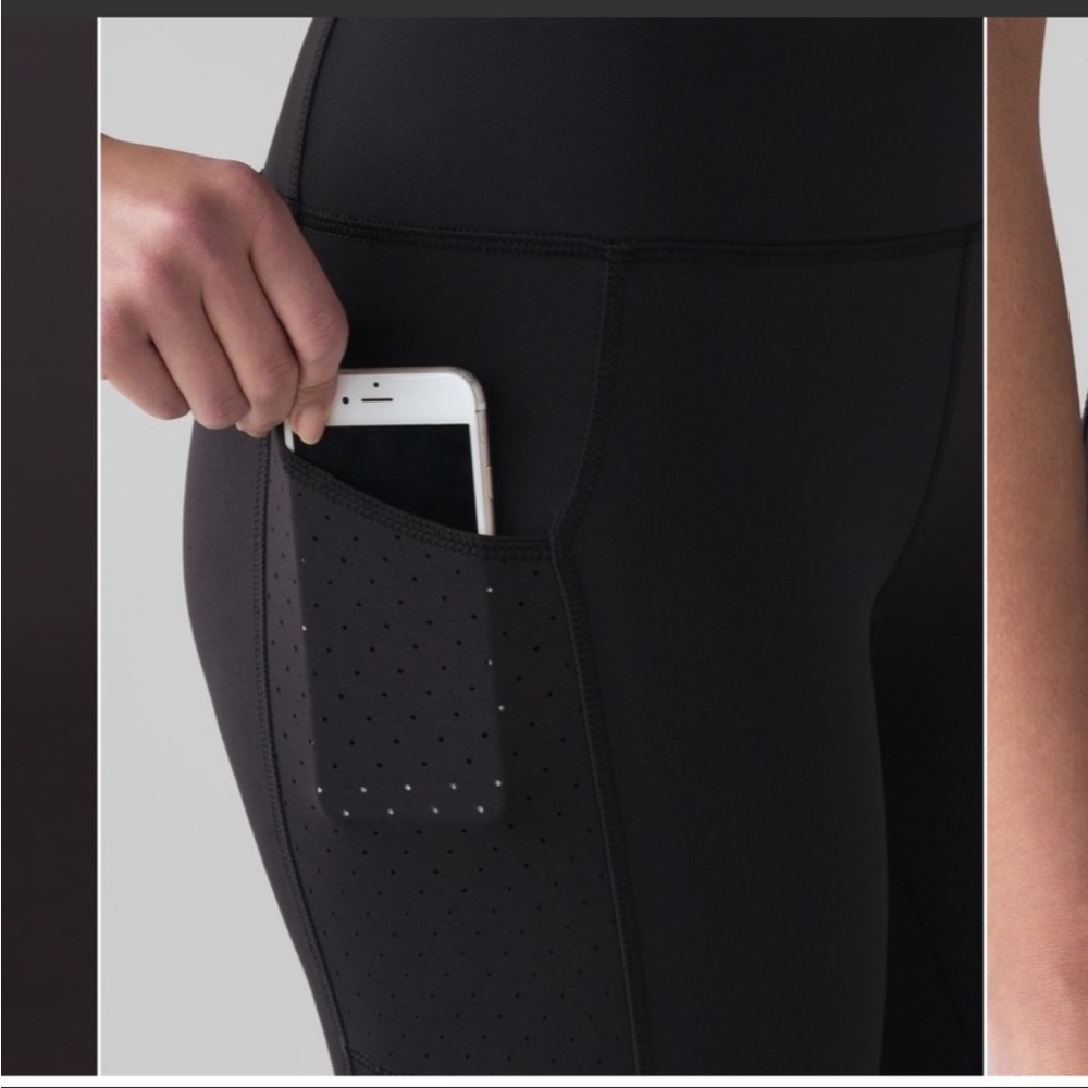 Lululemon black crop leggings size 8 - Picture 7 of 8